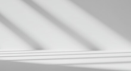 Soft shadows cast on a minimalist surface, creating a tranquil atmosphere for design
