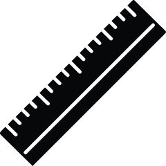 Fototapeta premium ruler black and white silhouette vector design