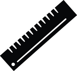 ruler black and white silhouette vector design