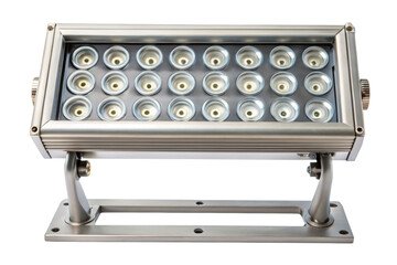 Powerful LED floodlight designed for outdoor use isolated on a transparent background