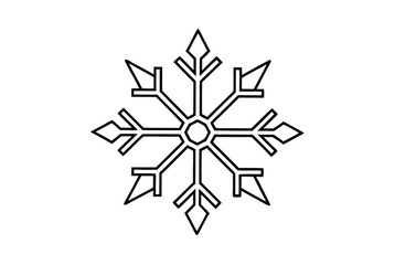 Geometric Snowflake Design Winter, Holiday, Crystal, Ice, Pattern