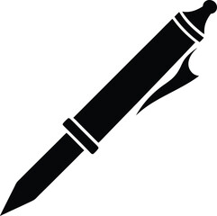 pen black and white silhouette vector design