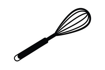 Black and white whisk kitchen utensil cooking baking tool