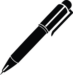 pen black and white silhouette vector design