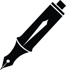 pen black and white silhouette vector design