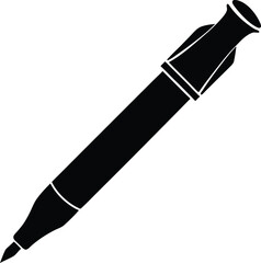pen black and white silhouette vector design