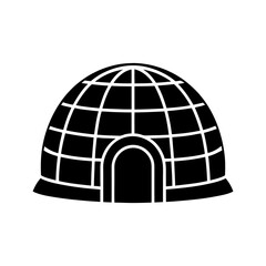 Igloo Silhouette vector illustration