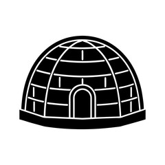 Igloo Silhouette vector illustration