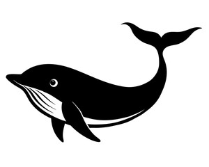 Whale Vector Silhouettes & SVG Icons | Ocean Life & Marine Animal  Crafts & Digital Art