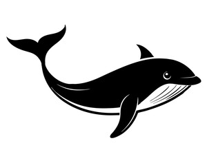 Fototapeta premium Whale Vector Silhouettes & SVG Icons | Ocean Life & Marine Animal Crafts & Digital Art