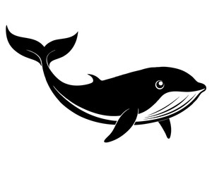 Obraz premium Whale Vector Silhouettes & SVG Icons | Ocean Life & Marine Animal Crafts & Digital Art