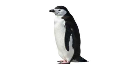 Isolated Chinstrap Penguin Standing