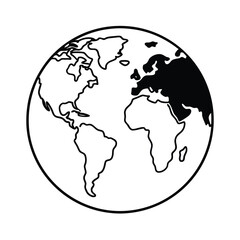 Obraz premium world map icon