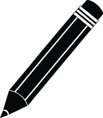 pencil black and white silhouette vector design