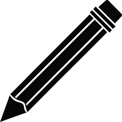pencil black and white silhouette vector design