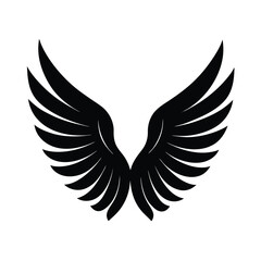 Obraz premium Majestic Black Wings Symbolic Avian Design, Freedom, Power, Flight