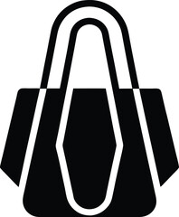 paperclip black and white silhouette vector design