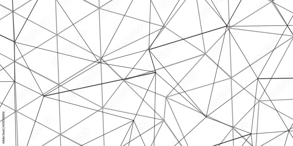 Poster Abstract low poly geometric triangle grid background. Mockup isolated on white background. Retro of geometric shapes. Stock vector technology graphic web design wallpaper template, vector illustration
