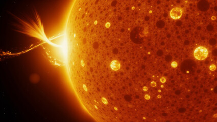 Close-Up View of the Sun's Turbulent Surface Erupting a Massive Solar Flare Loop