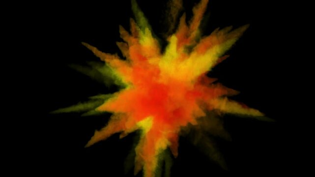 Colorful smoke explosion - 60fps