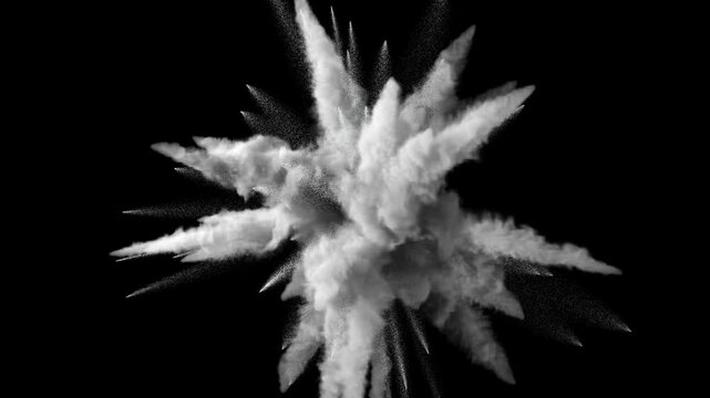 White smoke explosion - 60fps