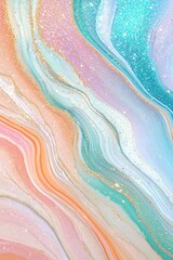 Holographic dream of color and texture &mdash; a surreal, fluid blend of glowing glitter and candy-sweet tones