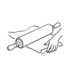 Rolling Pin, Dough, Baking, Pastry, Cooking, Kitchen Utensil, Hands, Preparation, Recipe, Food