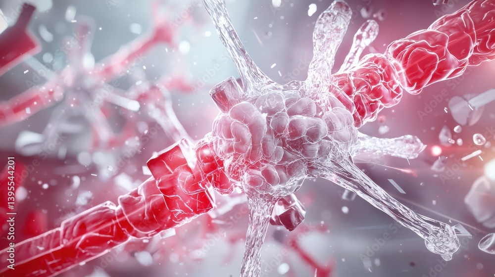Poster cinematic visualization of spinal c structures medical laboratory digital art abstract environment c