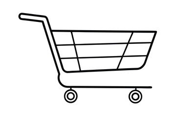 Shopping Cart Icon Retail, Ecommerce, Online, Purchase, Trolley, Store, Buy, Consumerism, Market, Sa