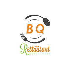 Obraz premium initial monogram logo With restaurant Culinary Circle shape Taste of Tradition logo design. 