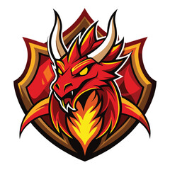 Naklejka premium fiery-dragon---logo.eps