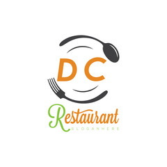 initial monogram logo With restaurant Culinary Circle shape Taste of Tradition logo design.
