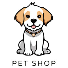  A vector style simple small dog