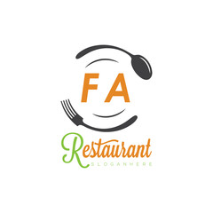 initial monogram logo With restaurant Culinary Circle shape Taste of Tradition logo design.
