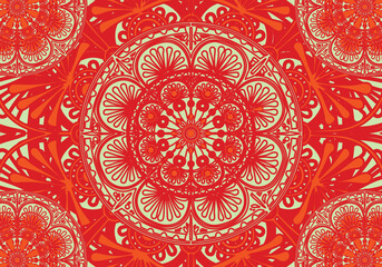 Wall carpet. Red carpet with an abstract pattern.
