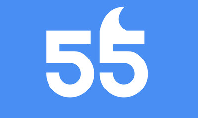 Shark logo number simple modern blue