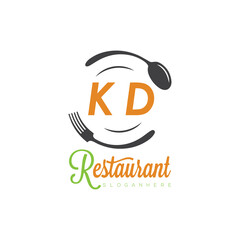 initial monogram logo With restaurant Culinary Circle shape Taste of Tradition logo design.
