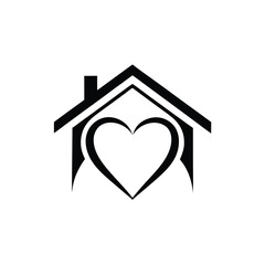 house symbol with heart