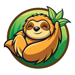 Naklejka premium lazy-sloth------logo.eps