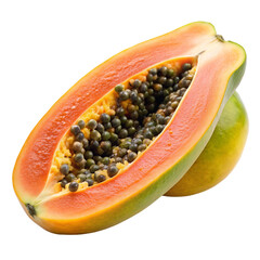papaya isolated on white