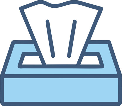 recommend clip art: Tissue box Icon outline. paper napkins in box icon vector illustration