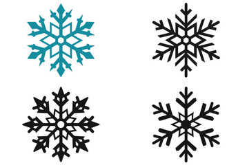 set of snowflakes