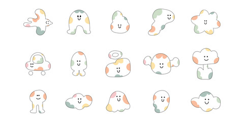 Cute cartoon doodle character. Funny cartoon character illustration. Vector design element for art, logo, social media, branding, print, sticker, poster, banner, ETC.