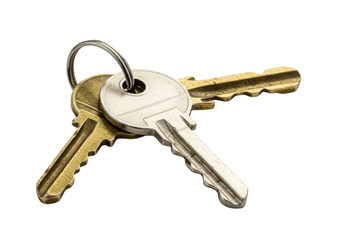 Isolated Bunch of Old Keys