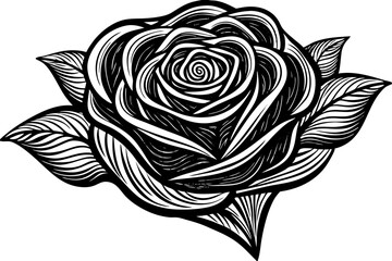 Elegant line art flower illustration, featuring a minimalist and hand-drawn floral design. Perfect for botanical prints, tattoo designs, nature-themed branding, packaging, wedding invitations, wall ar