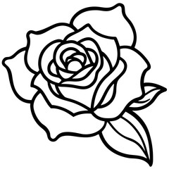 Elegant line art flower illustration, featuring a minimalist and hand-drawn floral design. Perfect for botanical prints, tattoo designs, nature-themed branding, packaging, wedding invitations, wall ar