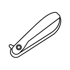 Minimalist Outline Illustration Of Metal Can Opener Kitchen Tool