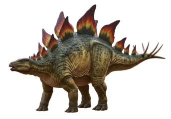 Isolated Detailed Stegosaurus Dinosaur with Plates and Spikes