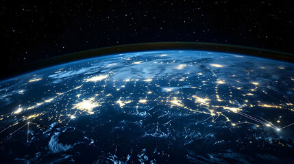 Fototapeta premium Earth At Night From Space