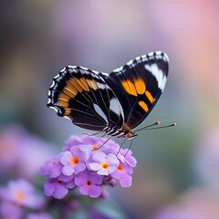 Butterfly on Purple Flower